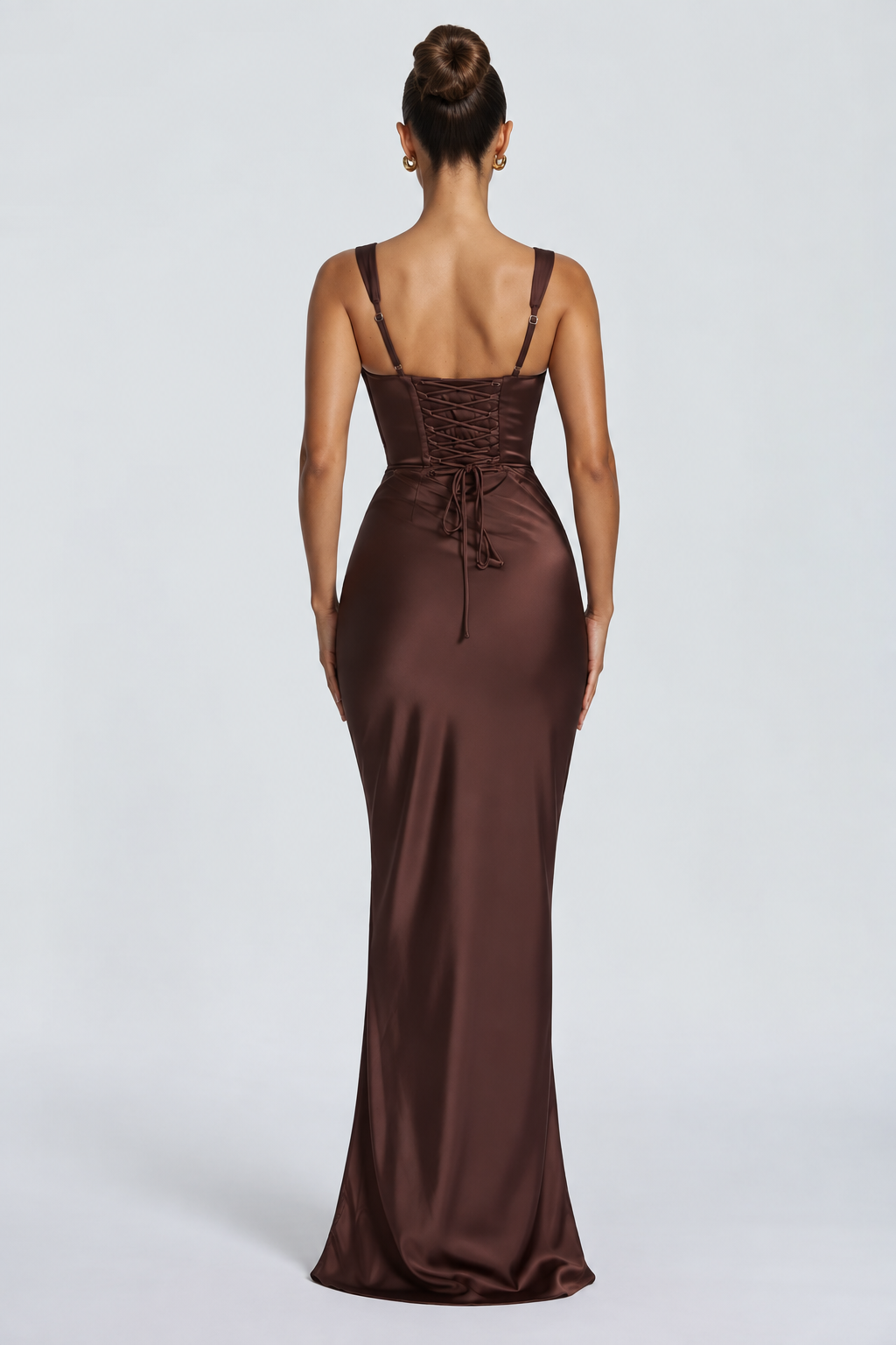 Chloe Maxi Dress - Plum Brown
