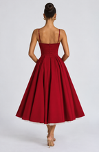 Sophie Midi Dress - Red