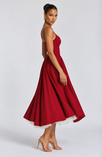Sophie Midi Dress - Red