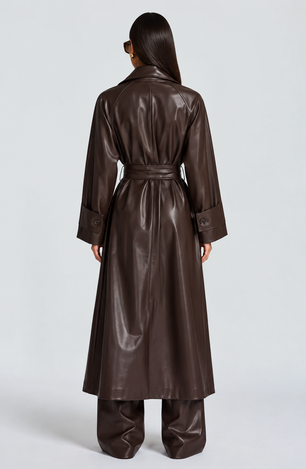 Amber Trench Coat - Plum Brown