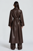 Amber Trench Coat - Plum Brown