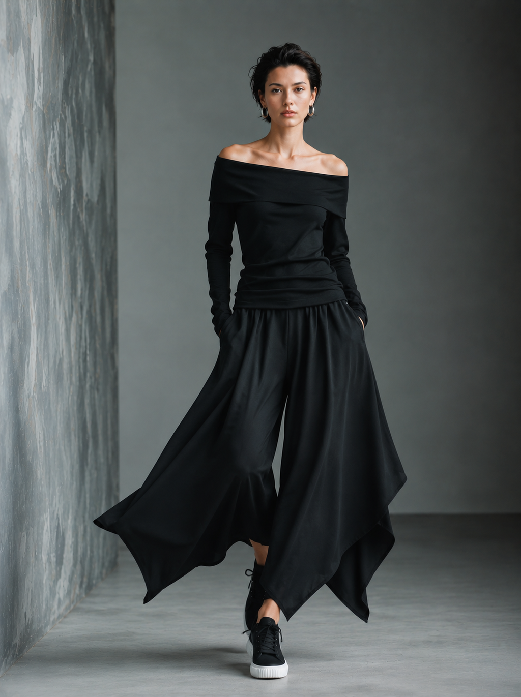 Black High-Waisted Skirt