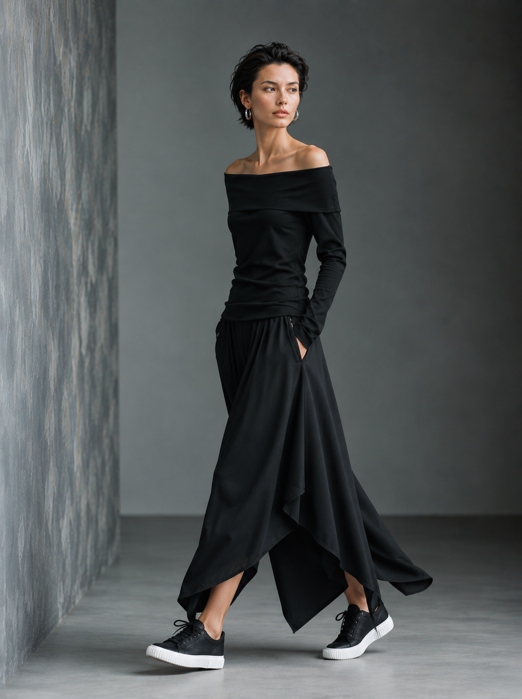 Black High-Waisted Skirt