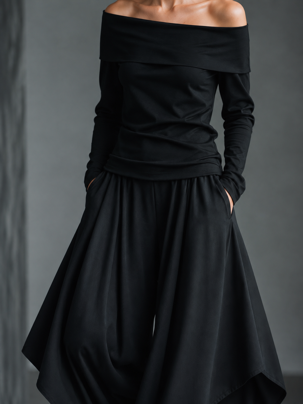 Black High-Waisted Skirt