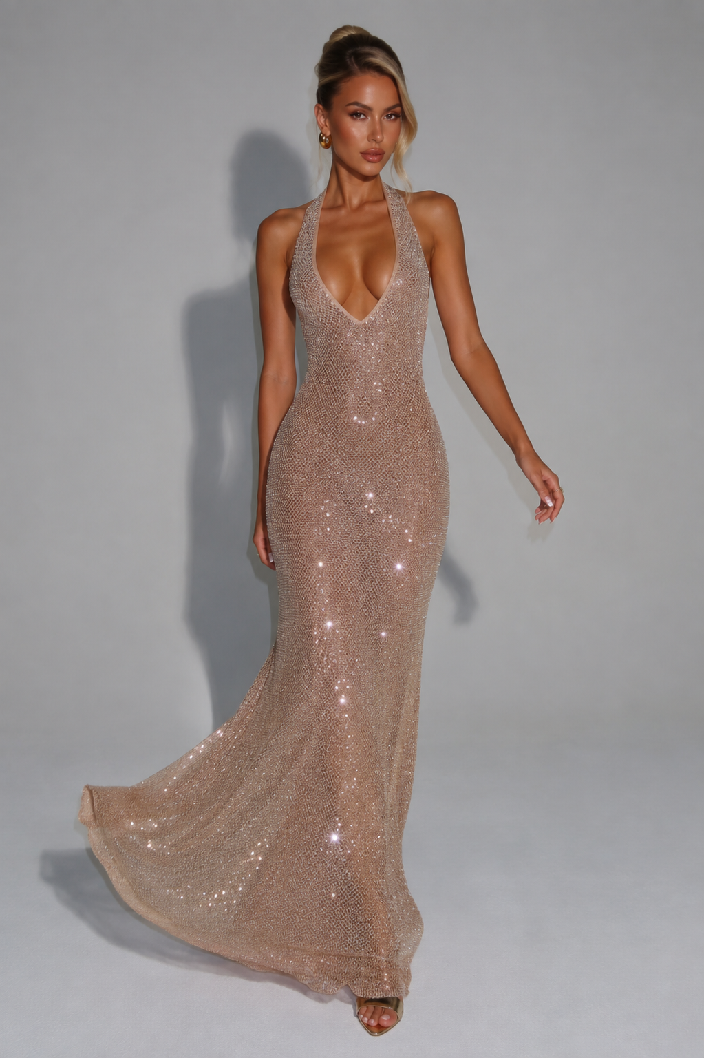 Holly Maxi Dress - Gold