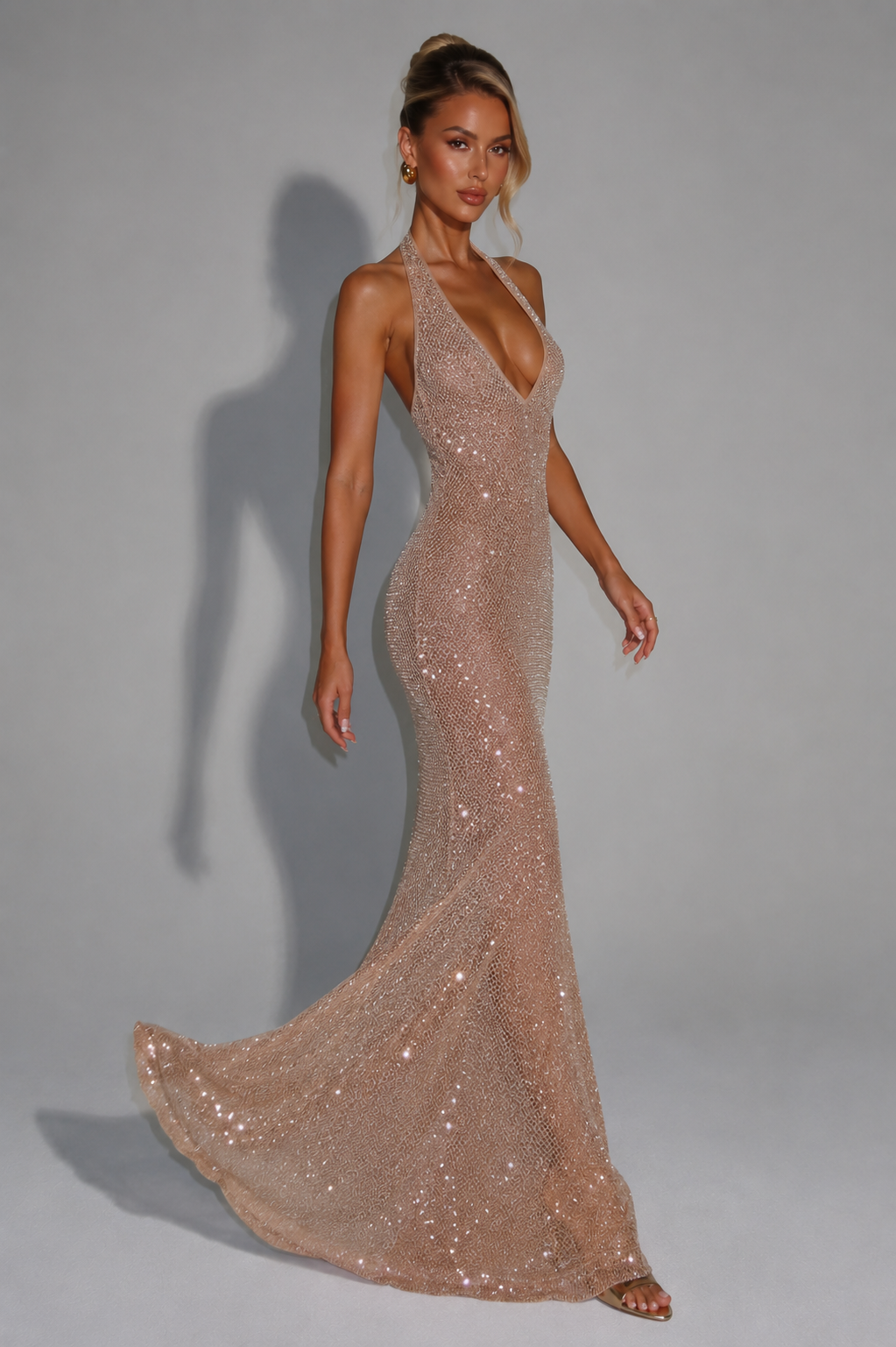 Holly Maxi Dress - Gold