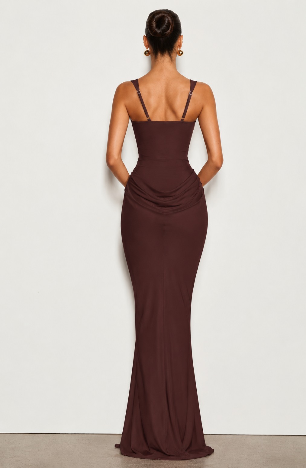 Amalia Maxi Dress - Plum Brown