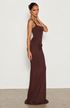 Amalia Maxi Dress - Plum Brown