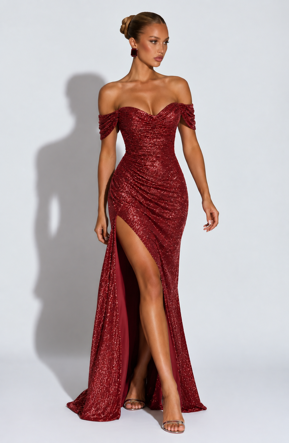 Penelope Maxi Dress - Wine Sparkle