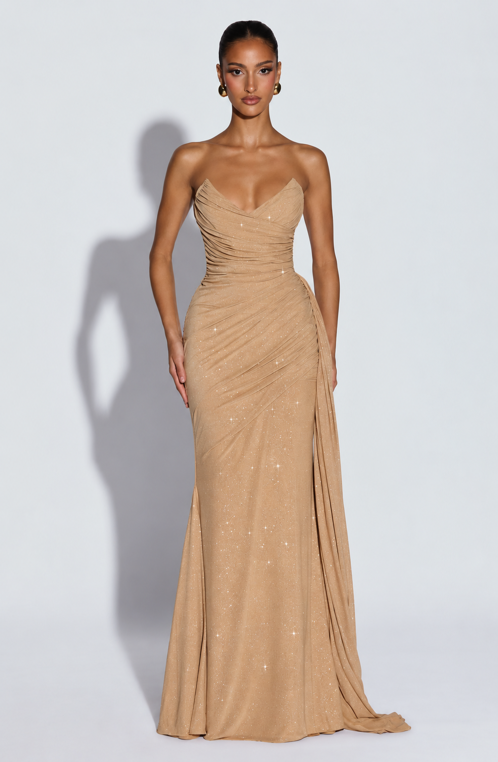 Gemma Maxi Dress - Gold Sparkle