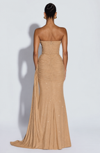 Gemma Maxi Dress - Gold Sparkle