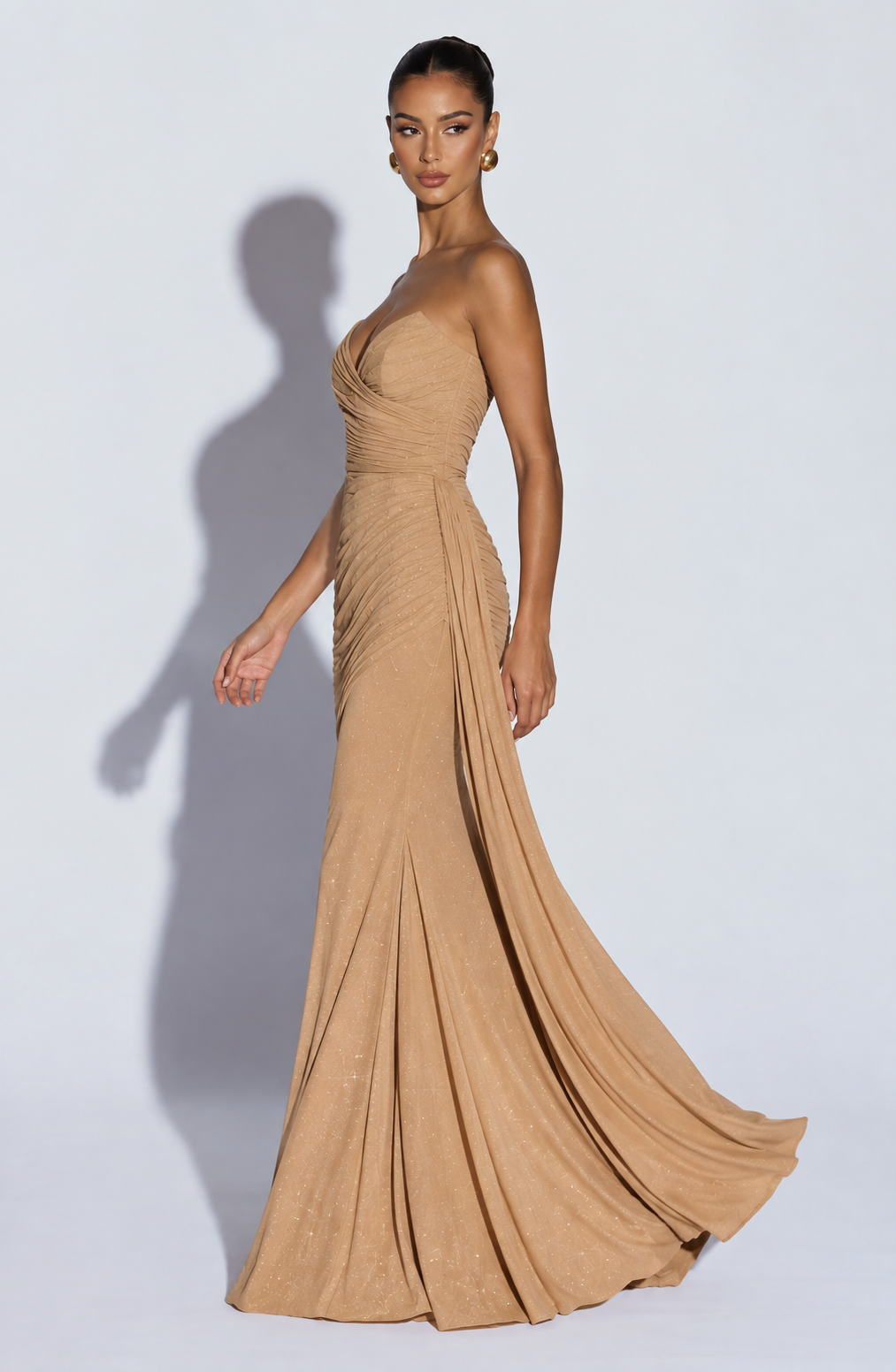 Gemma Maxi Dress - Gold Sparkle