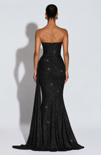 Gemma Maxi Dress - Black Sparkle