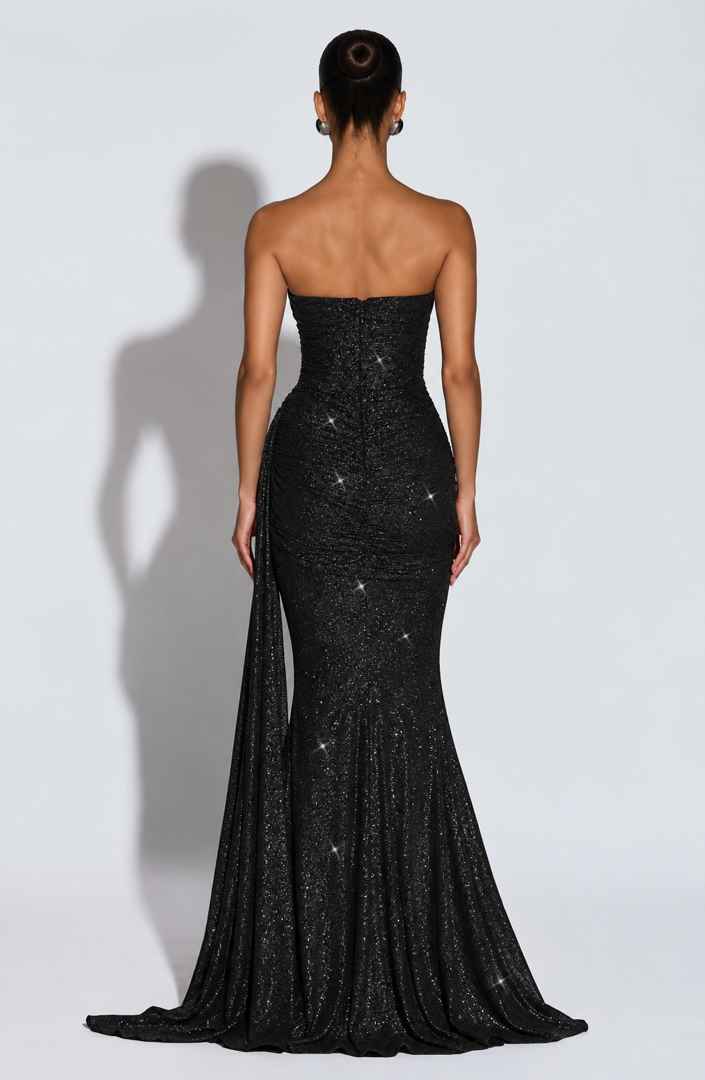 Gemma Maxi Dress - Black Sparkle
