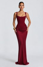 Brooke Maxi Dress - Cherry Lacquer
