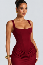 Brooke Maxi Dress - Cherry Lacquer