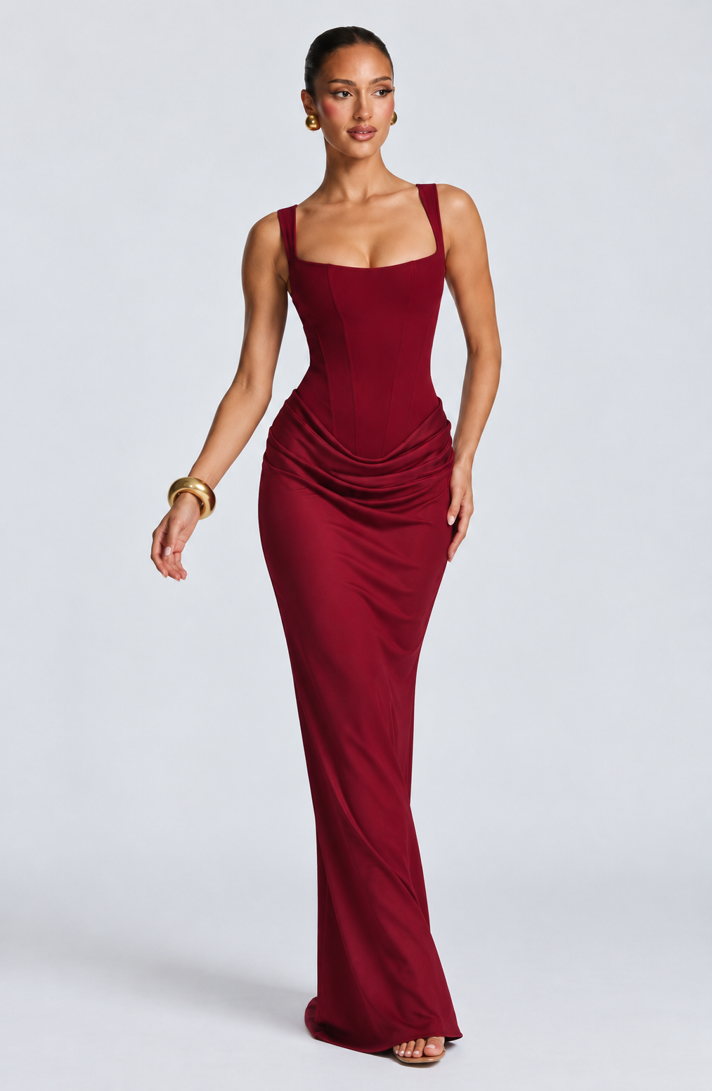 Brooke Maxi Dress - Cherry Lacquer