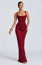 Brooke Maxi Dress - Cherry Lacquer