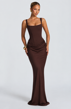 Brooke Maxi Dress - Plum Brown