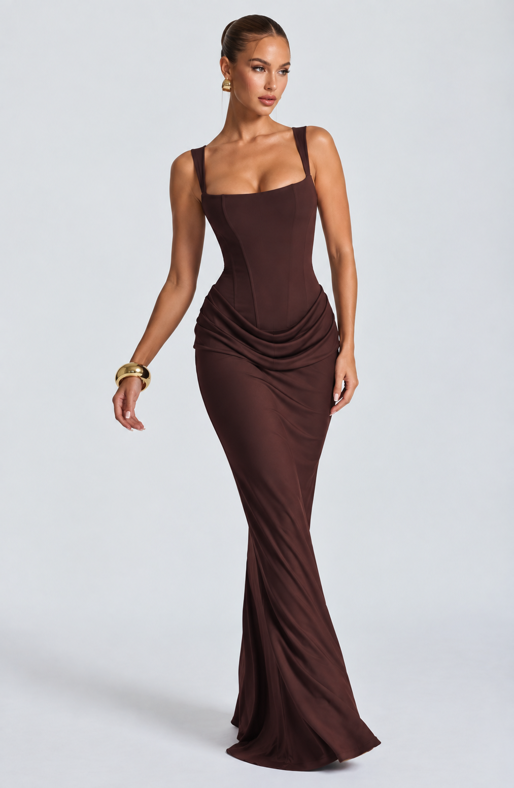 Brooke Maxi Dress - Plum Brown