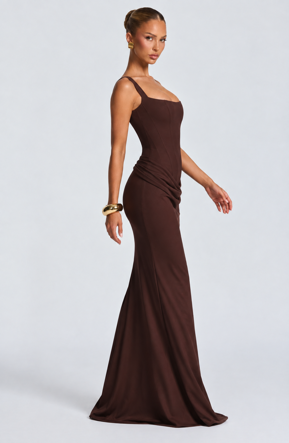 Brooke Maxi Dress - Plum Brown