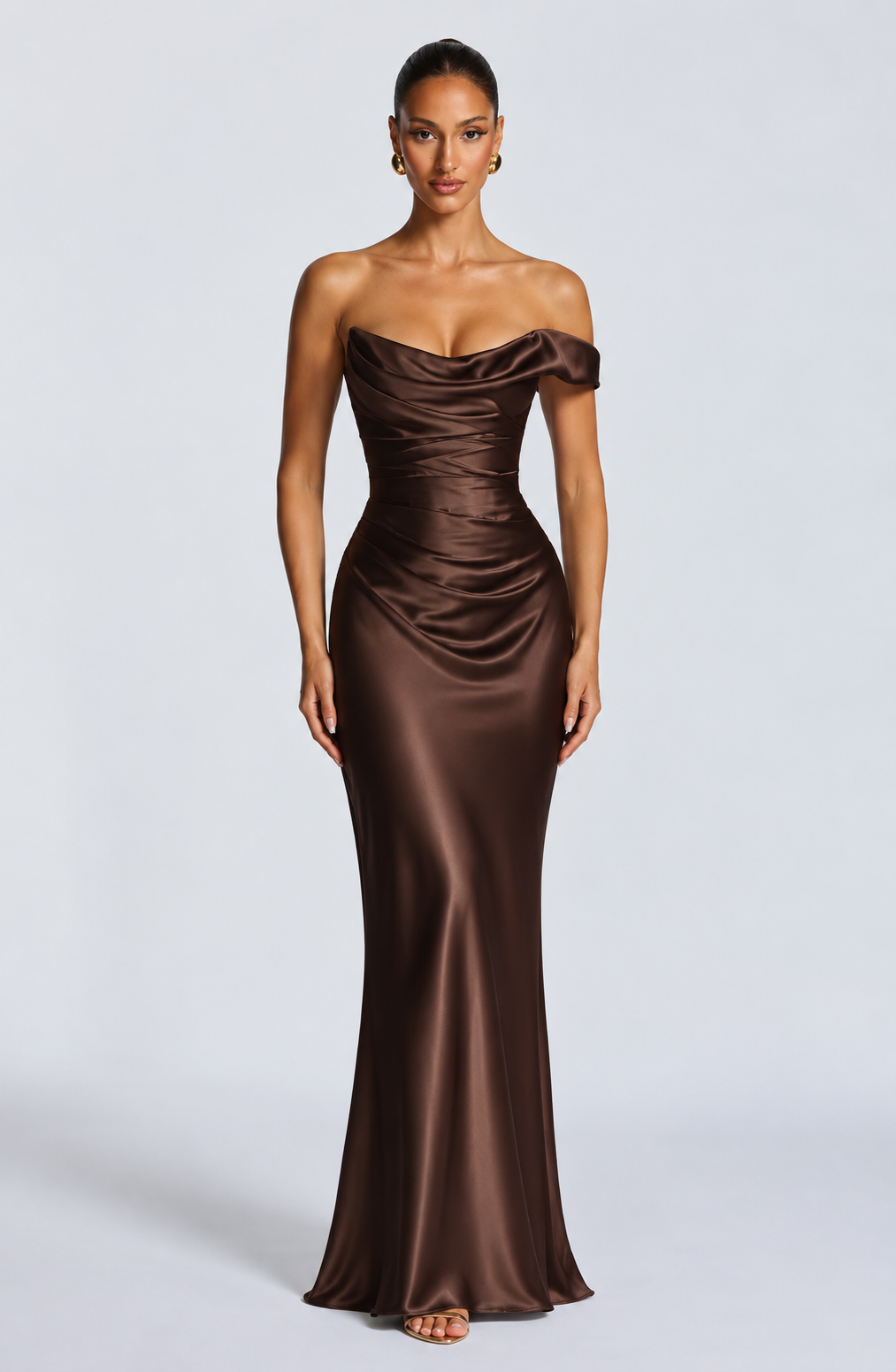 Saffron Maxi Dress - Brown