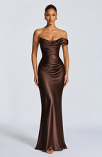 Saffron Maxi Dress - Brown