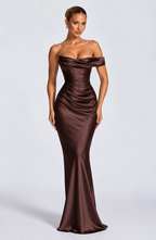 Saffron Maxi Dress - Brown