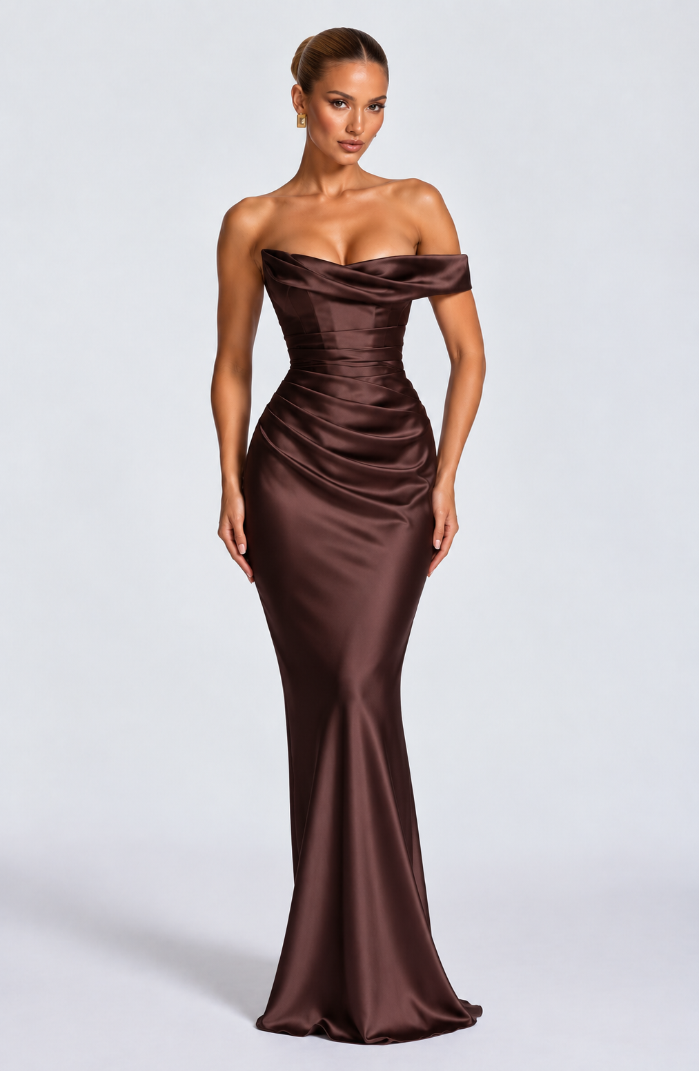 Saffron Maxi Dress - Brown