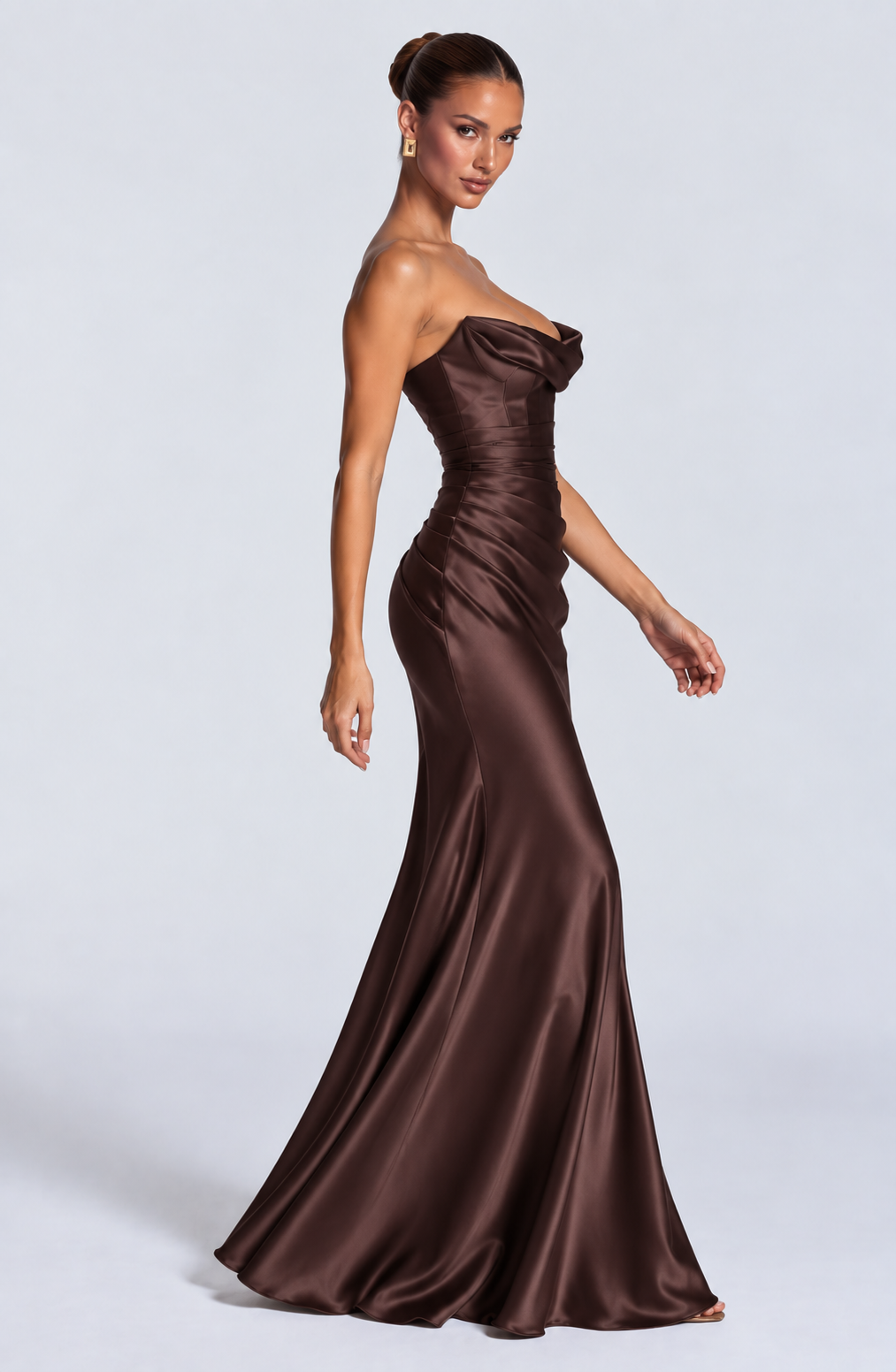 Saffron Maxi Dress - Brown