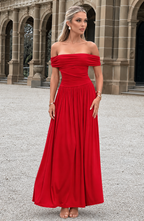 June Midaxi Dress - Red