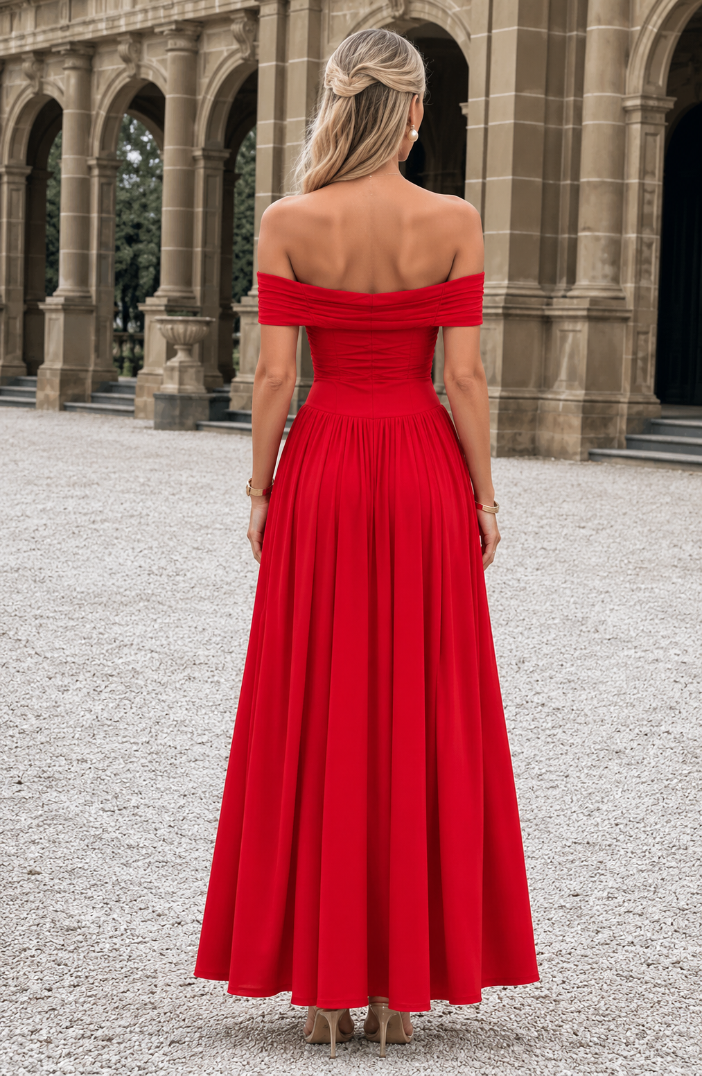 June Midaxi Dress - Red