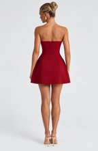 Amber Mini Dress - Wine