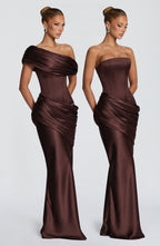 Natalie Maxi Dress - Plum Brown