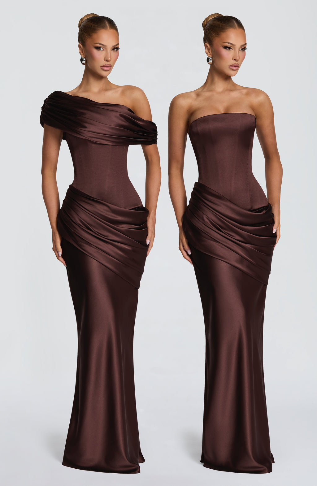Natalie Maxi Dress - Plum Brown
