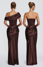 Natalie Maxi Dress - Plum Brown