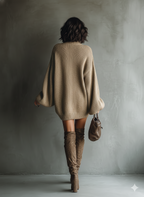 Caramel Vintage Knit Mini Dress