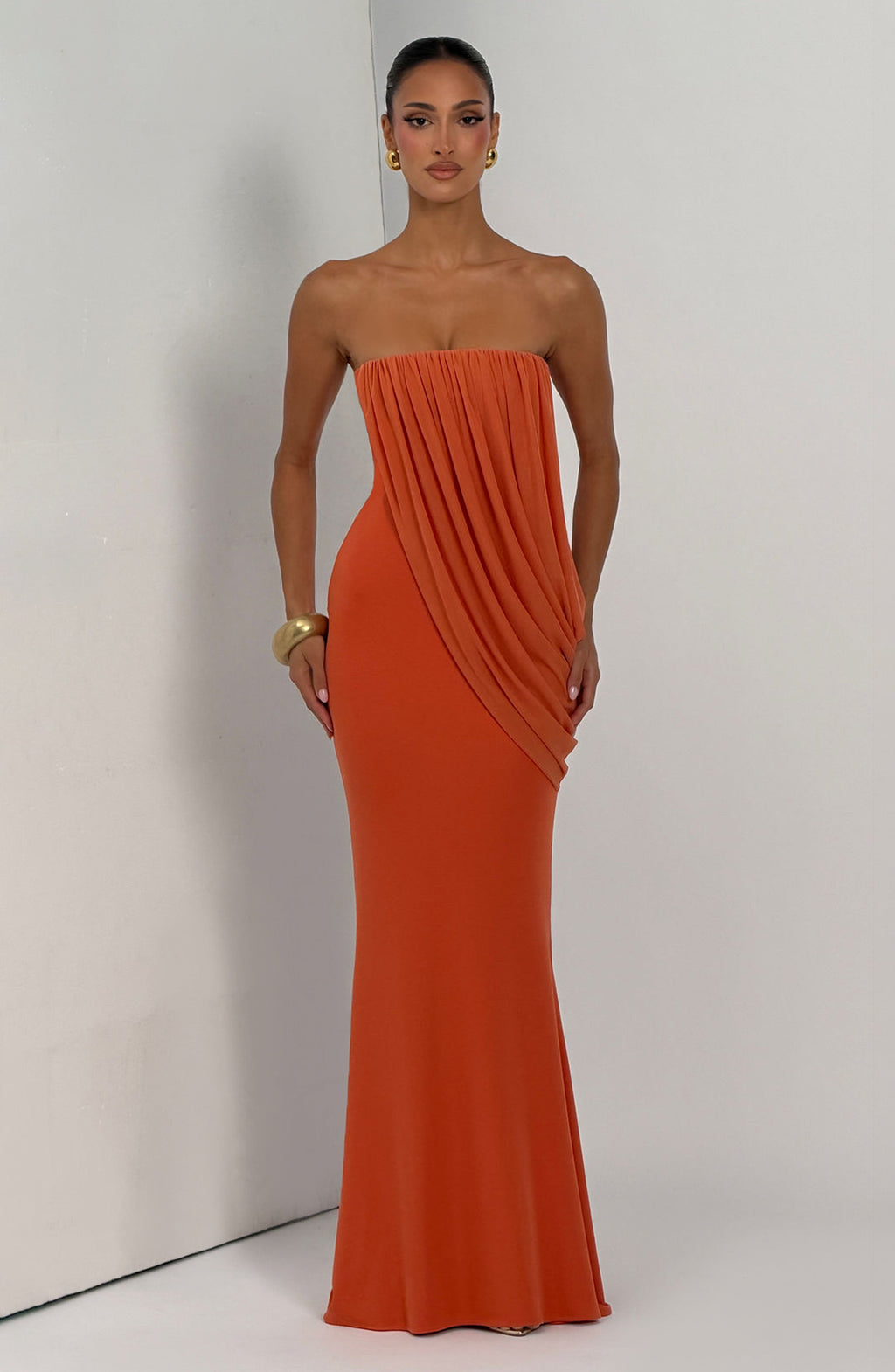 Caroline Maxi Dress - Burnt Orange