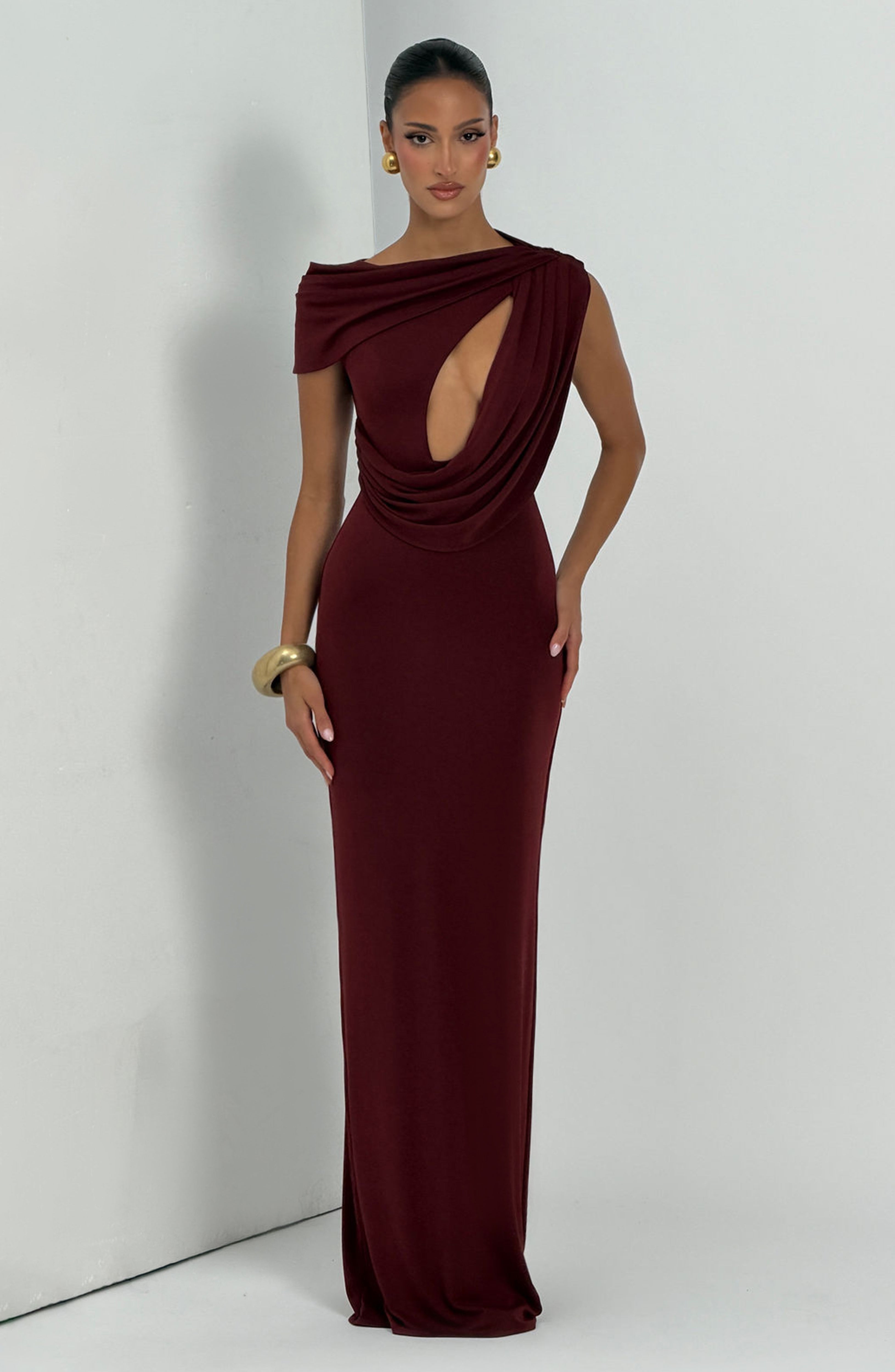 Clara Maxi Dress - Cherry Lacquer