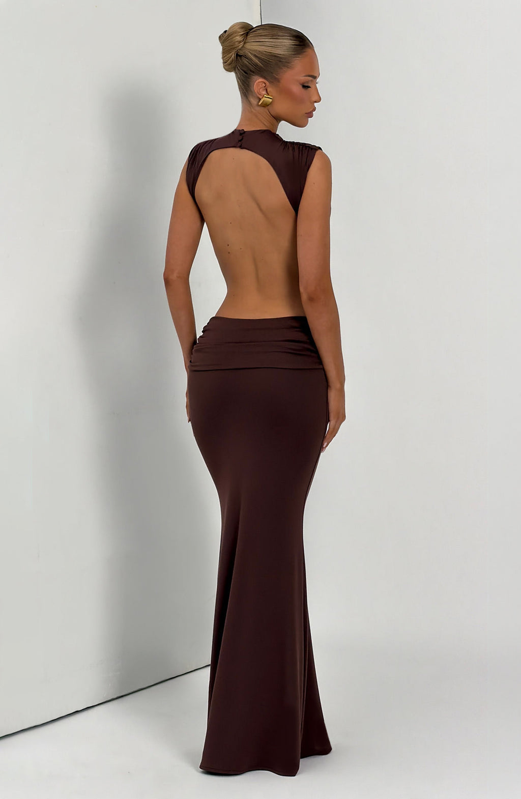 Elsa Maxi Dress - Plum Brown