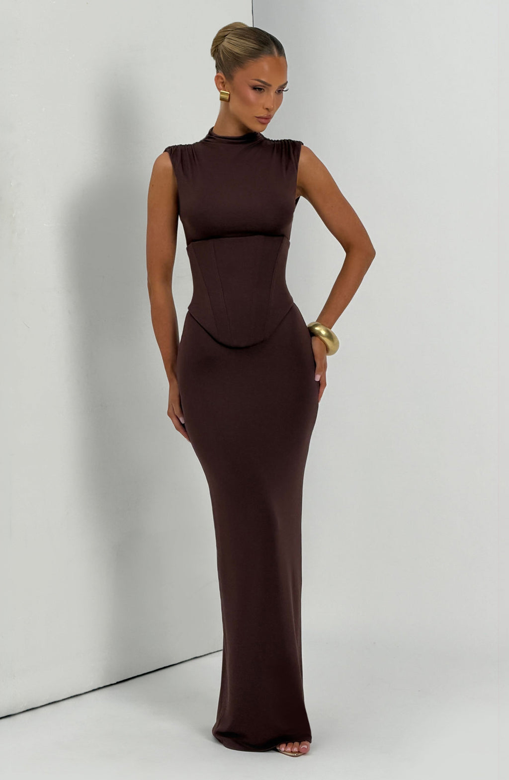 Brooke Maxi Dress - Plum Brown