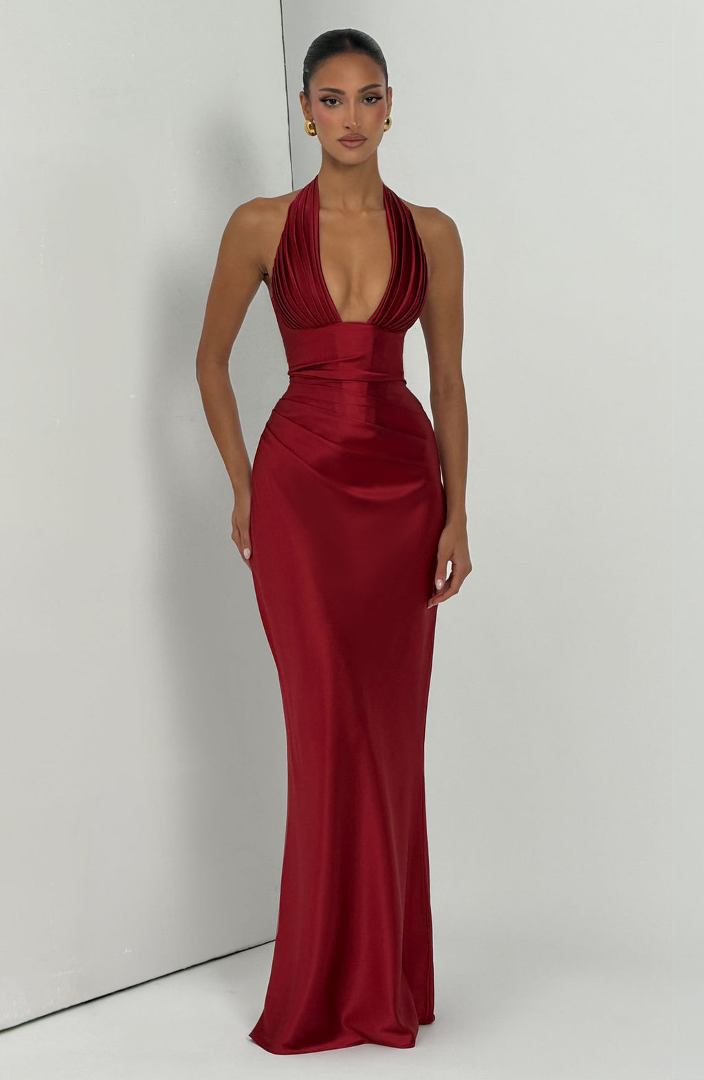 Edith Maxi Dress - Deep Red