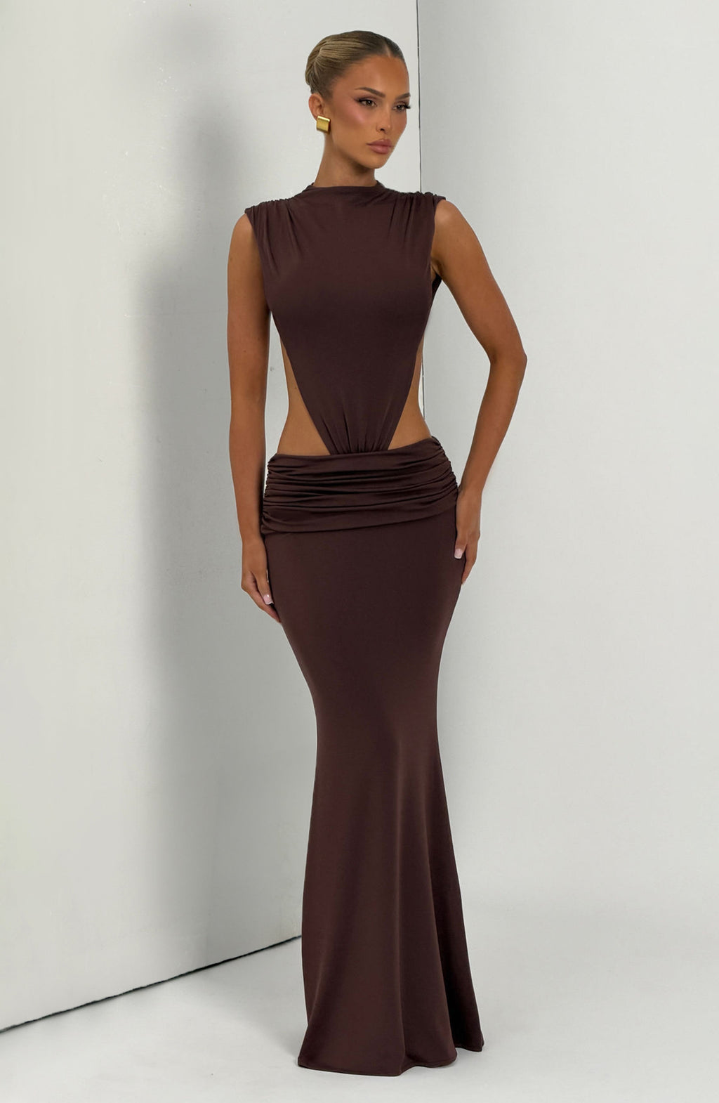 Elsa Maxi Dress - Plum Brown