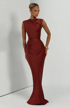 Christy Maxi Dress - Deep Rust