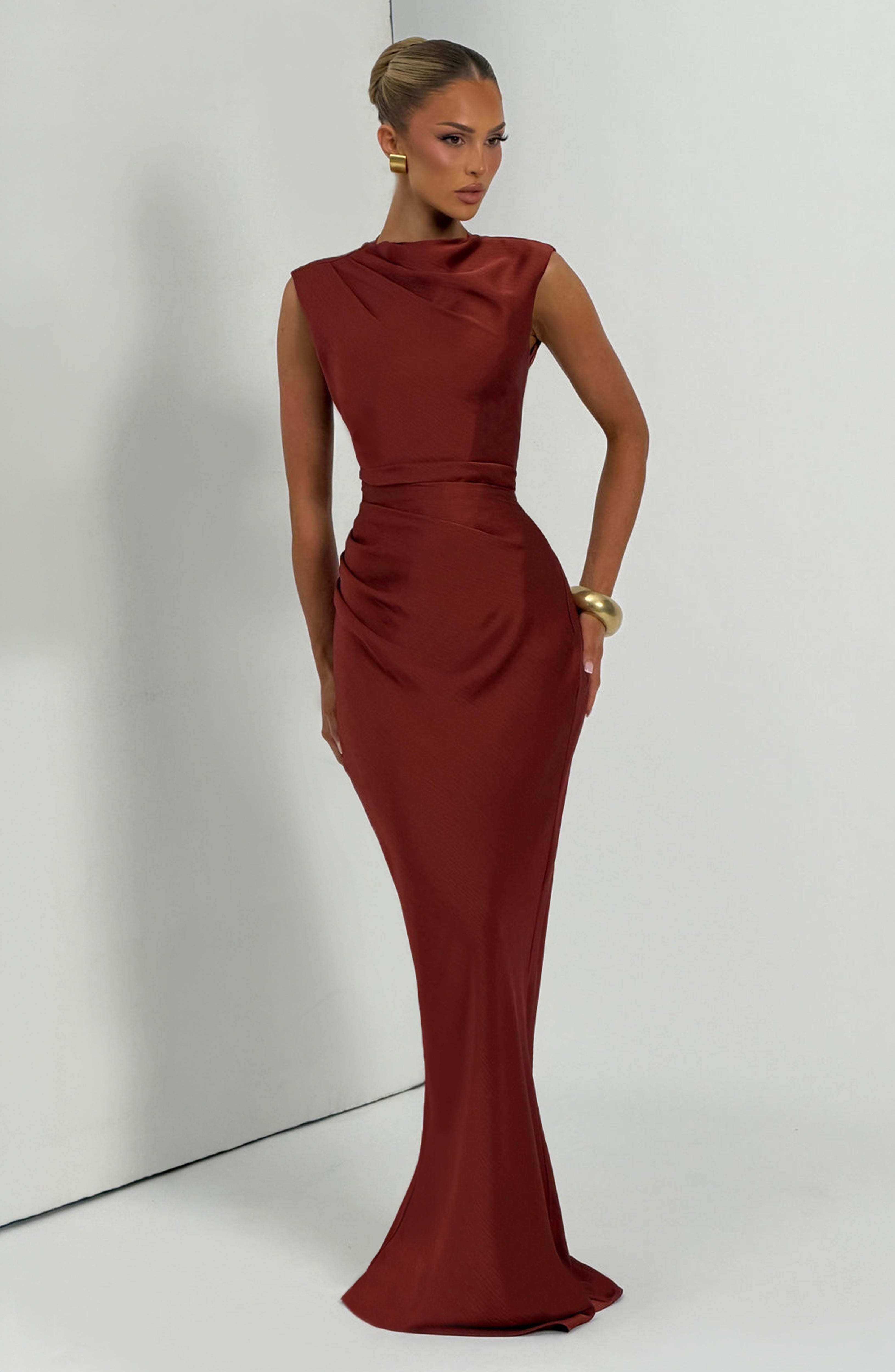 Christy Maxi Dress - Deep Rust