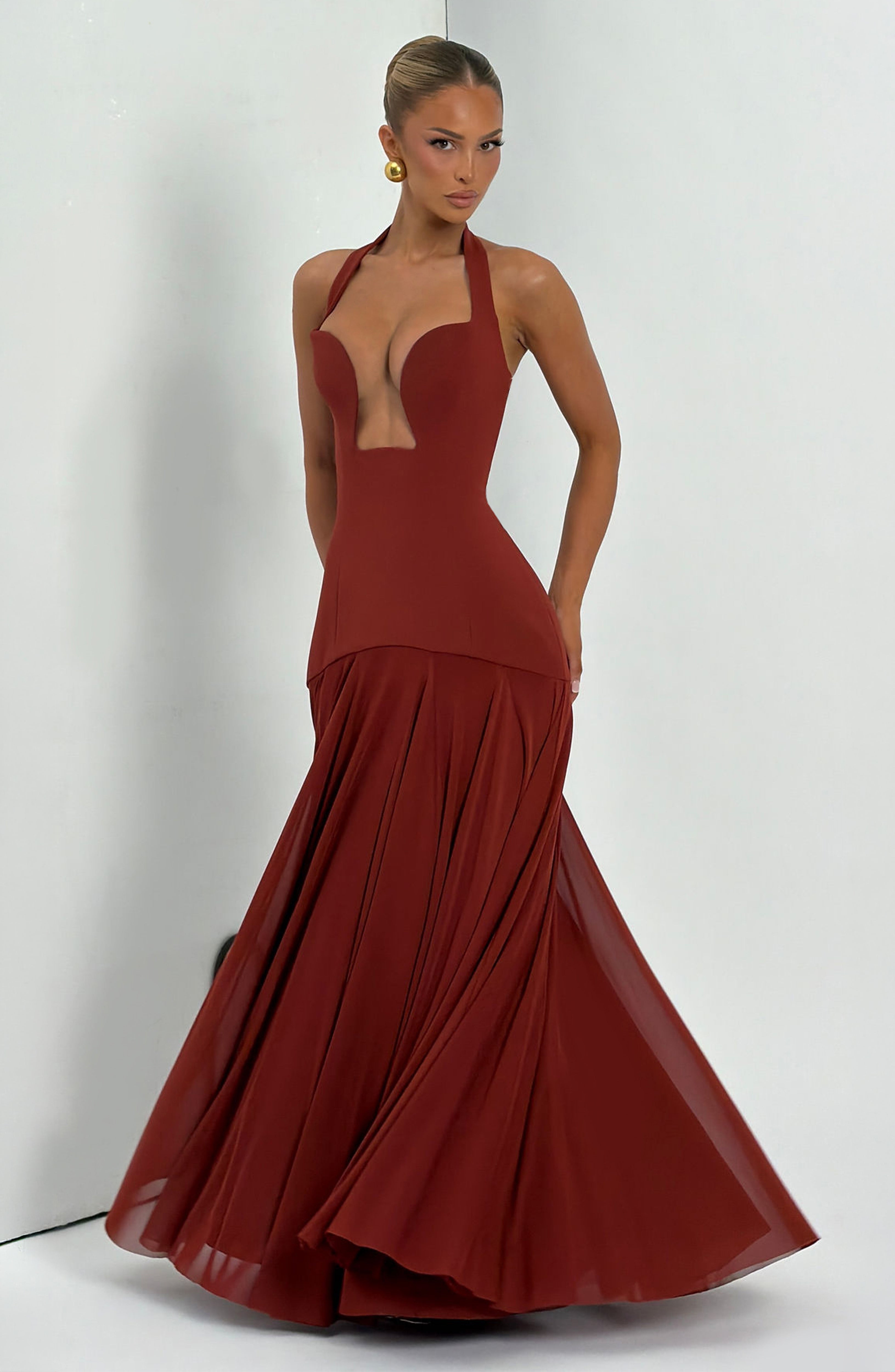 Rosa Maxi Dress - Deep Rust