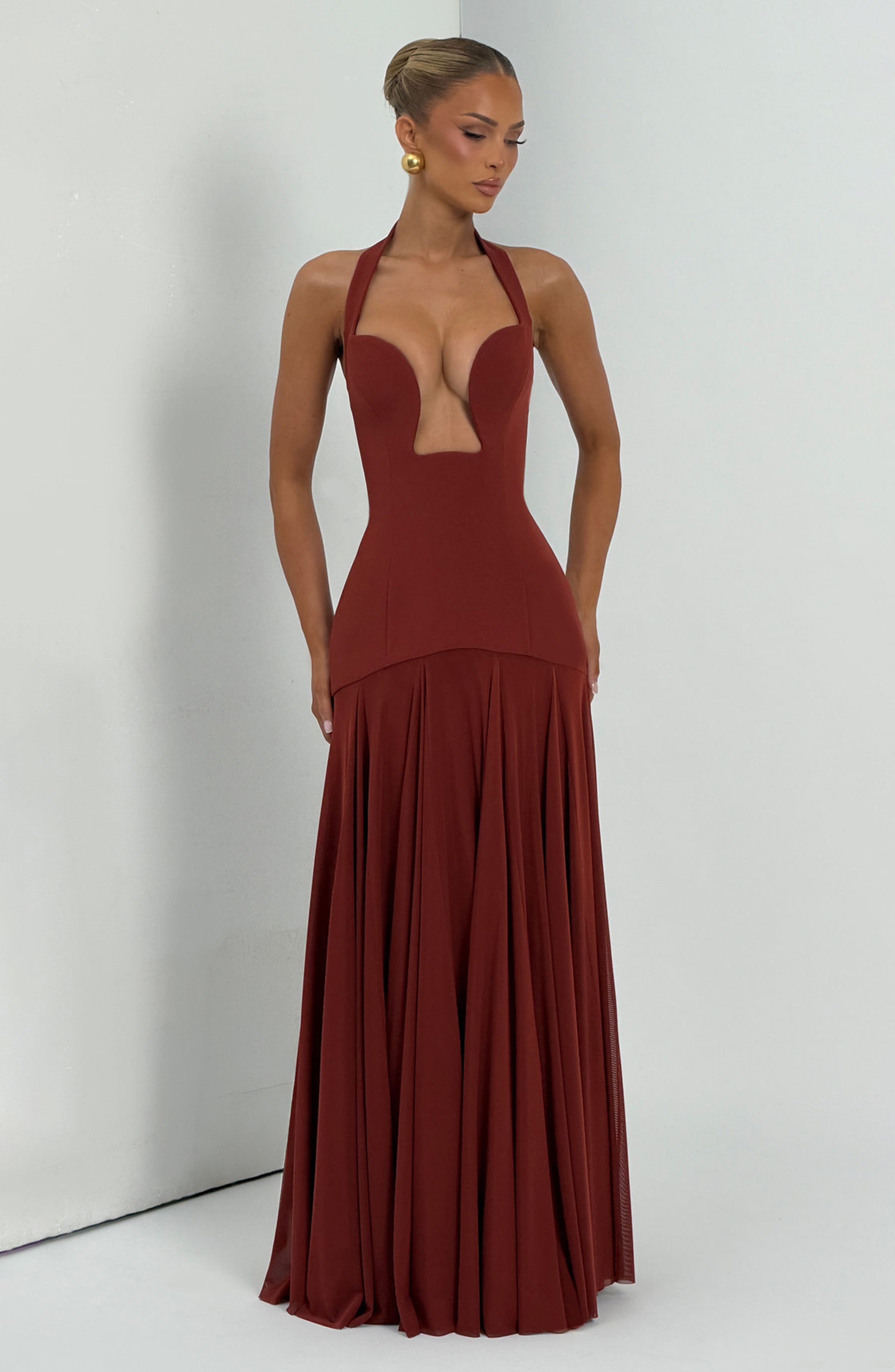 Rosa Maxi Dress - Deep Rust