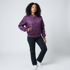 Women's Bomber Jacket | Ribbed Trim & Sleeve Pocket