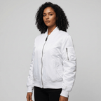 Women's Bomber Jacket | Ribbed Trim & Sleeve Pocket