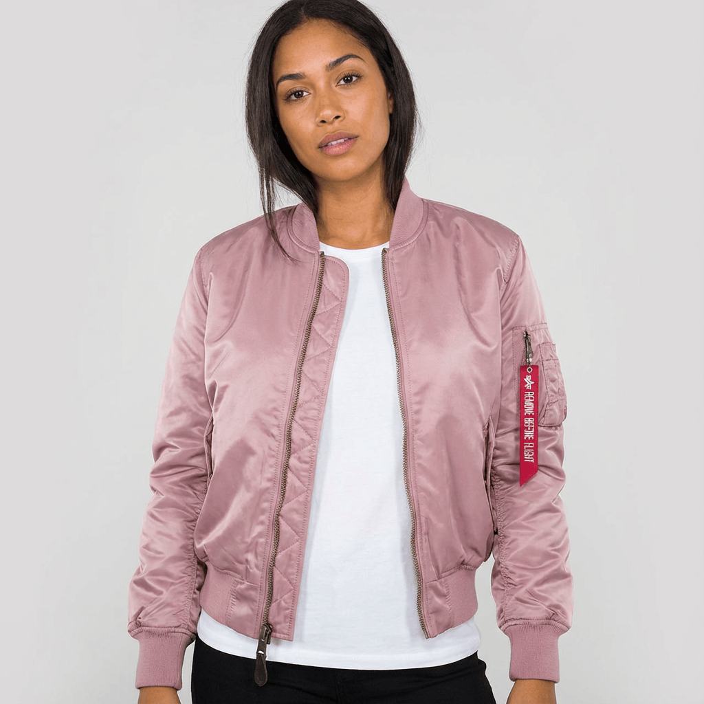 Women's Bomber Jacket | Ribbed Trim & Sleeve Pocket